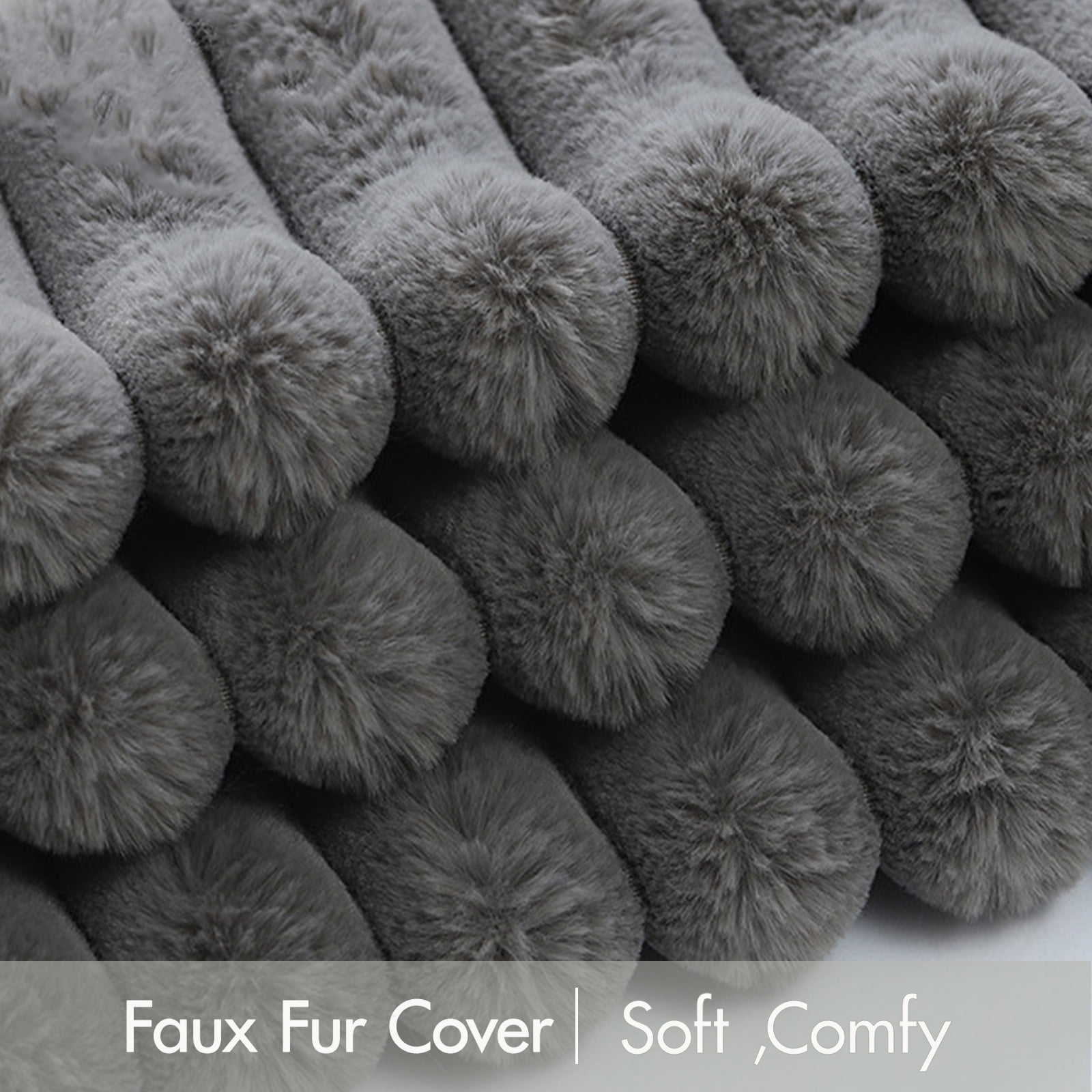 Alvantor Bean Bag Chair for Adults Faux Fur Armless Floor Sofa with Foam Filling No Assembly for Bedroom Dorm Apartment