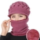 thumbnail image 1 of Sonducket 2020 nuevo calentador de cuello femenino Otoño Invierno gorros sombreros máscara mujer invierno sombrero tejido sombreros bufanda conjunto Sombreros Cuero Rosa Sonducket AP000321-01, 1 of 6