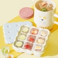 thumbnail image 6 of Secfreeship Food Grade Frozen Chunk Tray, Cookie Shaped Silicone Mold, One Press Easy Release Freezer Tray, Stackable Reusable Refrigerator Container for Ice Candy Jelly Daily Kitchen Use, 6 of 6