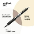 thumbnail image 4 of Uni-BallÂ® 207â„¢ Retractable Fraud Prevention Gel Pens, Micro Point, 0.5 mm, Black Barrels, Black Ink, Pack Of 12, 4 of 4