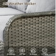 thumbnail image 4 of Toject 5 Pieces Outdoor Patio Furniture Set, High Back Conversation Set with Swivel Chairs, All-Weather Wicker Furniture Set for Porch, Balcony (Gray), 4 of 11
