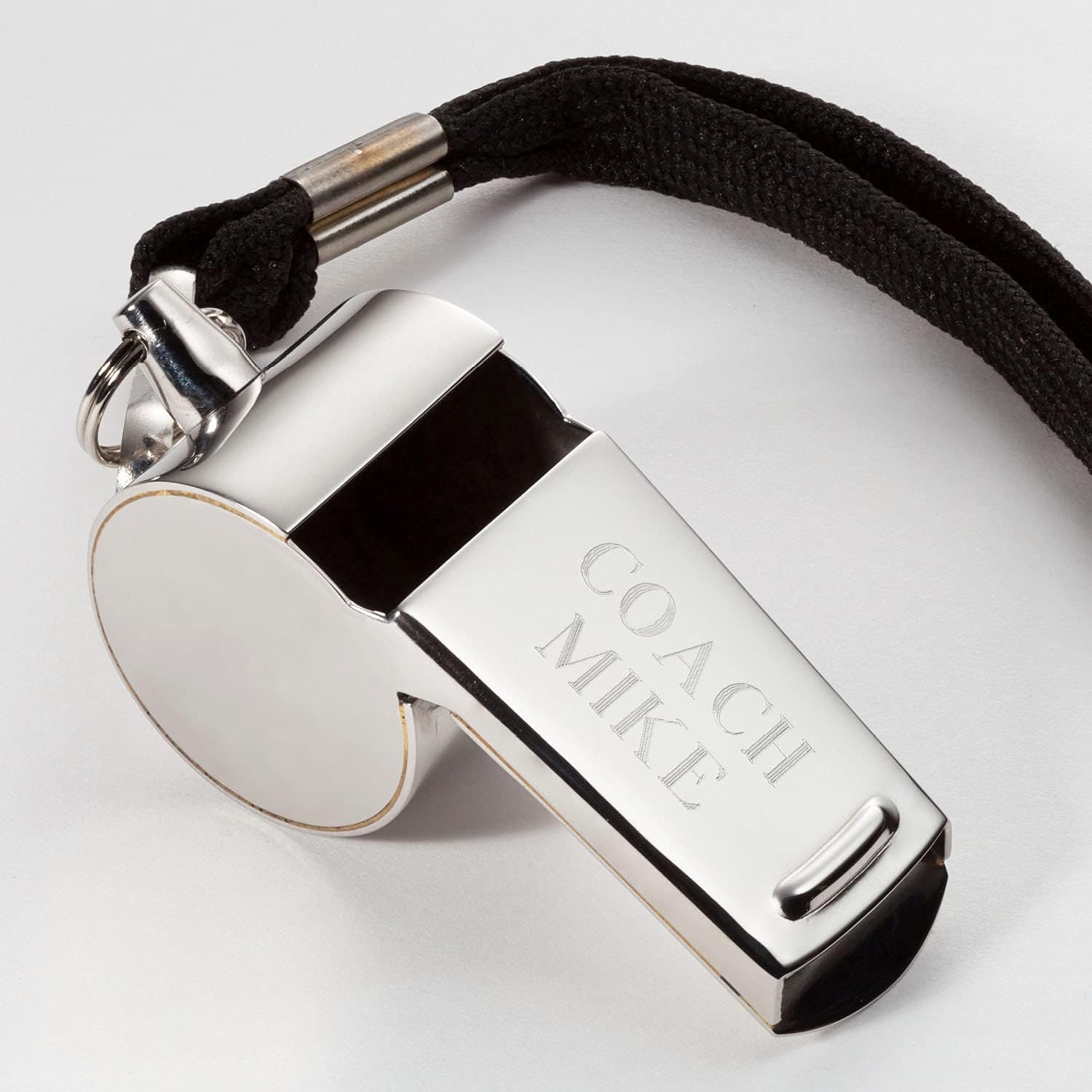 Personalized Silver Coach Whistle