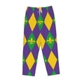 thumbnail image 4 of Balery Mardi Gras print Women's Pajama Pants,Ultra Lightweight Pjs,Lounge Pant-Medium, 4 of 9