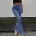 thumbnail image 5 of Jerdar Jeans Street Wear Women's High Waisted Flared Jeans Street Fashion Stretch Slim With Pockets Denim Pants, 5 of 9