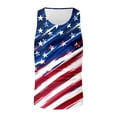 thumbnail image 4 of FUZHIQ 250th Anniversary Casual Shirt American USA Full Printed Flag Tank Top for Men 4th of July Sleeveless Shirt,S, 4 of 4