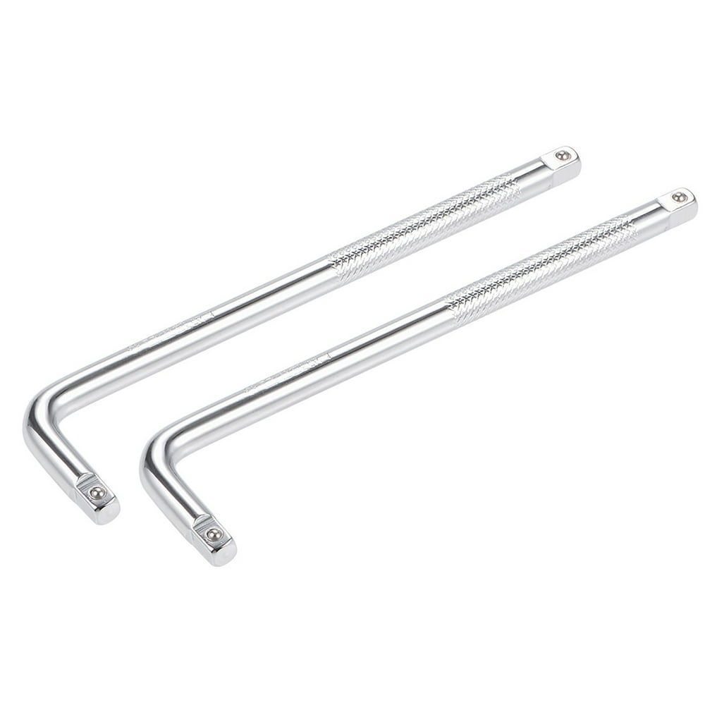 2 Pcs 1/4" Drive Socket Breaker L Shape Extension Bar Wrench, CRV