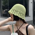 thumbnail image 3 of COCOpeaunt New Simple Girl WeaveSun Hat Wide Brim Floppy Summer Hats for Women Beach Panama Straw Dome Bucket Hat Femme Shade Hat Gift, 3 of 6