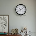 thumbnail image 2 of Clockswise 10-inch Non-Ticking Quartz Wall Clock with Thermometer & Hygrometer - Battery Operated Plastic Analog Clock for Temperature & Humidity Monitoring - Ideal for Home, Office or School, Black, 2 of 8
