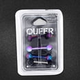 thumbnail image 6 of OUFER 14G Surgical Steel Purple and Black Splatter Tongue Barbell, 4PCS, Body Piercing Jewelry, 6 of 6