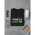 thumbnail image 3 of Funcle Mode On Graphic Men Black T-Shirt, Male x-Large, 3 of 4