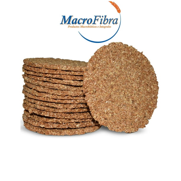 Galleta Tostis Salvado Vainilla Macrofibra Integral sin Azucar Vegano Macrobiotico E Integral 3 Botes c/15 Pzas