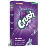 Crush Grape, Powdered Drink Mix, On the Go Drink Mix, 0.09 oz, 6 count, Sugar Free