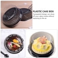 thumbnail image 6 of TUIBELYN 6" Clear Plastic Cake Container with Dome Lid & Board - Black, 6 of 6