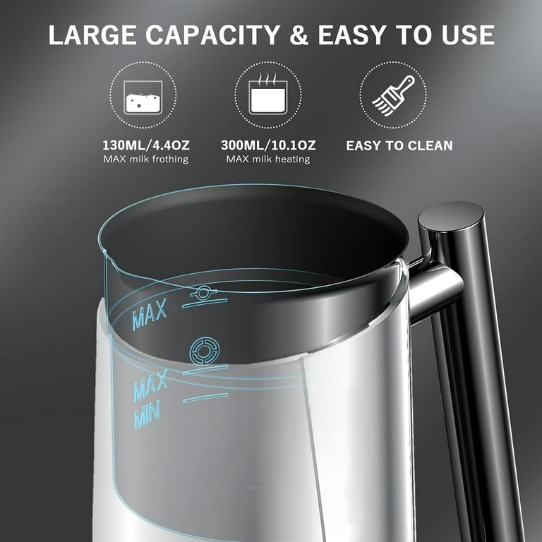 HadinEEon Milk Frother,500ml Electric Milk Steamer, Automatic Hot