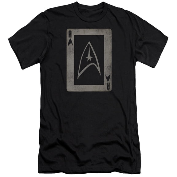 Star Trek Tos Ace Premium Canvas Adult Slim Fit 30/1 T-Shirt Black