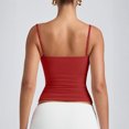 thumbnail image 5 of Voska Women's Basic Double Lined Scoop Neck Tank Tops Summer Cami Top | Adjustable Spaghetti Strap,Soft Skin Stretch,Slim Fit for Everyday Wear Red 2XL, 5 of 7