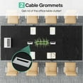 thumbnail image 6 of Tribesigns 8FT Conference Table, Large Meeting Table/Podcast Table for 10 People, Business Style Wooden Training Table with Strong Metal Frame for Office Conference, 6 of 6