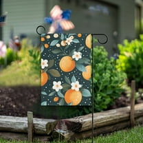 Yayeee Garden Flag 12" x 18" Double Sided Outdoor Yard Lawn Holiday Decorations, Green Oranges