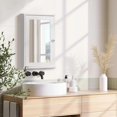 thumbnail image 7 of AsterOutdoor Single Door Mirror Cabinet - Wall Mounted Bathroom Medicine Cabinet with Storage Shelf, White Finish for Bathroom Organization, 7 of 7