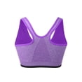 thumbnail image 3 of Women's Zip Front Closure Sports Bra Ultra-thin Large Bra Sports Bra Front Zipper Full Cup Padded Tops Seamless Wirefree Active Workout Gym Yoga Bras, 3 of 6