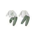 thumbnail image 2 of RUINIXCW Little Boy Winter Fall Outfit Printed Long Sleeve Sweatshirt and Joggers, 2 of 7
