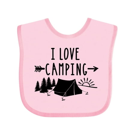 

Inktastic I Love Camping- Tent and Trees Gift Baby Boy or Baby Girl Bib