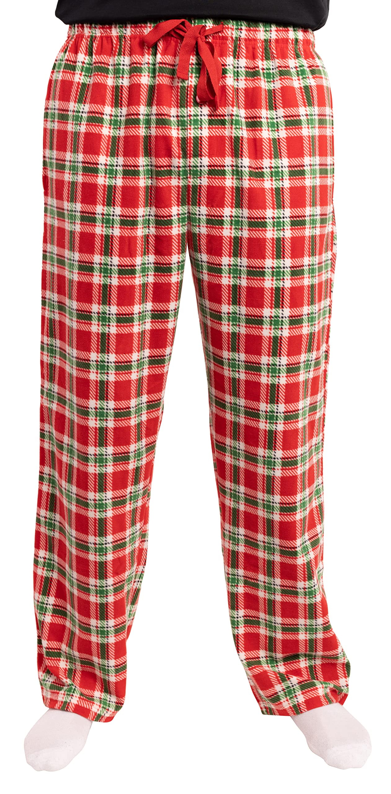 followme Microfleece Men’s Buffalo Plaid Pajama Pants with Pockets (Multi Festive Plaid, XX