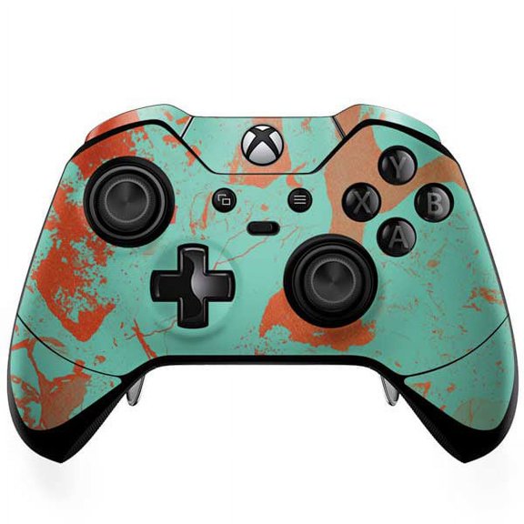 Skinit Turquoise and Orange Marble Xbox One Elite Controller Skin