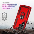 thumbnail image 7 of Dteck Heavy Duty Case for Samsung Galaxy S25 Ultra Phone Case with Metal Ring Magnetic Kickstand, Military Grade Shockproof Rugged Protective Cover for Galaxy S25 Ultra ,Red, 7 of 7
