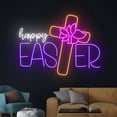 thumbnail image 3 of Handmadetneonsign Happy Easter Neon Sign, Happy Easter Led Sign, Jesus Cross Led, Wall Art, Wall Decor, 3 of 5