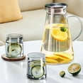 thumbnail image 6 of Hometravel Glass Pitcher with Lid, Large Capacity Hot and Cold Pitcher with Handle, 1.9 Quart Carafe for Homemade Beverages, Juices, Iced Tea, and Milk, 6 of 6