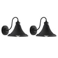 thumbnail image 5 of SAFAVIEH Graylyn 2-Light A19 Black Steel Wall Sconce with Black Shade, Set of 2, 5 of 8