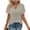 Gray, variant on Nestiefly Womens Tops Short Sleeve V Neck Tee Shirts Cute Dressy Casual Clothing Business Work Blouse Army Green XL