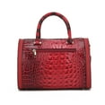 thumbnail image 3 of Eleanor Faux Crocodile-Embossed Vegan Leather Womens Satchel by Mia K, 3 of 4