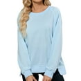 thumbnail image 2 of Women's Sweatshirts 2025 Fall Winter Long Sleeve Crewneck Loose Casual Sweatshirts Pullover Tops Sweatshirt for Women, 2 of 8