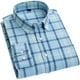 thumbnail image 1 of Camisa de manga larga de corte regular para hombre Camisa de solapa a cuadros de lino y algodón Camisa de vestir informal delgada para hombre, 1 of 4