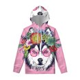 thumbnail image 3 of Sudadera con capucha con estampado 3D de perros y mascotas coloridas para hombres y niños, jersey con gráficos de animales de husky siberiano, ropa de calle, sudaderas casuales, 3 of 5