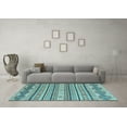 thumbnail image 3 of Ahgly Company Indoor Rectangle Abstract Light Blue Modern Area Rugs, 8' x 12', 3 of 4
