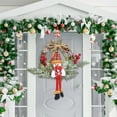 thumbnail image 2 of Christmas Wreath, Hanging Rattan Garlands, for Holiday Front Door Ornament Party Table Fireplaces Porch Walls Home Decor, 13.77x12.99 in, Snowman, 2 of 6
