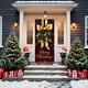 thumbnail image 4 of Linnome Christmas Door Decoration Kit - Santa Claus Themed Hanging Cloth with Border Stickers for Festive Entryways, 4 of 6