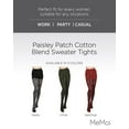 thumbnail image 2 of MeMoi Paisley Patch Cotton Blend Sweater Tights - Womens - Female, Small/Medium, Ketchup, 2 of 12