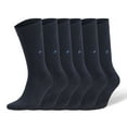 thumbnail image 6 of Bamboo Dress Socks for Men Seamless Premium Crew Socks Shoe Size 8 to 11.5 (Navy Blue, 3 Pairs), 6 of 7
