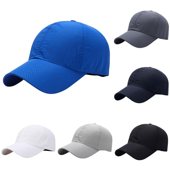 LiuXxxx Washed Dad Baseball Caps for Men Women Adjustable Trucker Hat Distressed Twill Unstructured Blue