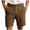 Coffee #04, variant on TQWQT Mens Linen Shorts Dressy Casual Elastic Waist Breathable Beach Shorts Trendy Summer Work Shorts with Pockets Fluorescent Green 3XL