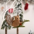 thumbnail image 5 of Cheapark Plush Squirrel Hanging Ornaments - Pinecone Branch Design For Christmas Tree & Desktop, Home Holiday Decor, 5 of 6
