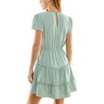 thumbnail image 2 of City Studio Womens Juniors Ruffled Tiered Fit & Flare Dress, 2 of 2