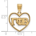 thumbnail image 2 of 925 Sterling Silver With GP LogoArt Gamma Phi Beta Heart Pendant; for Adults and Teens; for Women and Men, 2 of 2