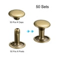 thumbnail image 3 of Unique Bargains 50 Sets Leather Rivets 9mm Double Cap Rivets 10mm Height Metal Studs Rivet, Bronze Tone, 3 of 5