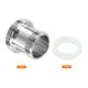 thumbnail image 3 of Adaptador de grifo de rosca macho Uxcell, conector de aireador cromado para tubo de filtro M22 x M18 1, 3 of 4