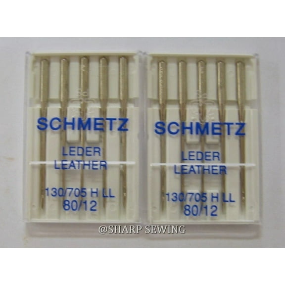Teamwork 10 SCHMETZ LEATHER  SIZE#12 HOME SEWING MACHINE NEEDLES 130/705H LL, 15X2 NTW